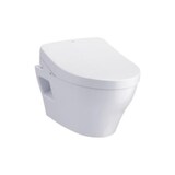 Toilette murale TOTO à double chasse, 1,28 gal/chasse d'eau et 0,9 gal/chasse d'eau avec ensemble de réservoirs muraux DUOFIT Front_Three_Fourths_Angled_Right