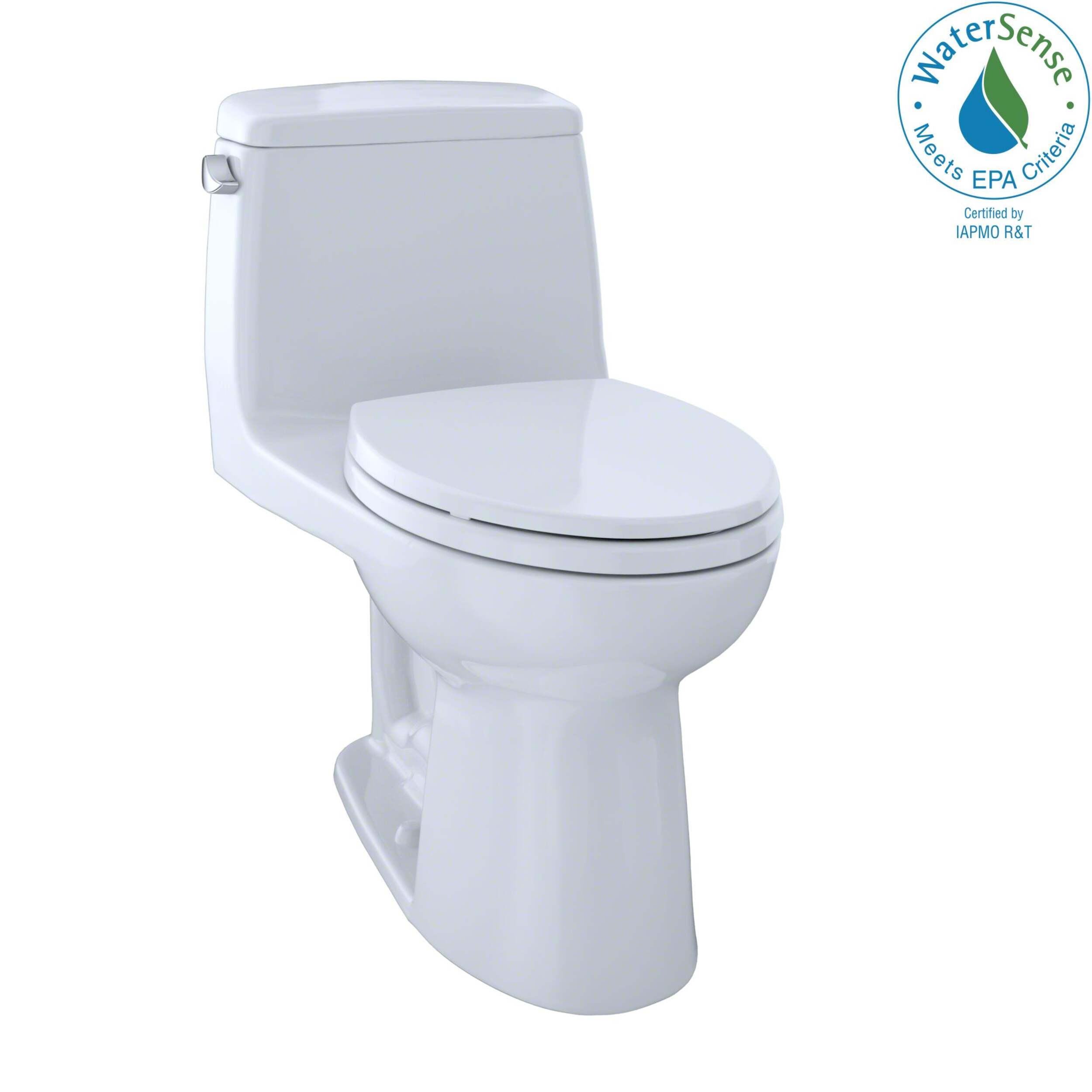 Toto Eco Ultramax One-Piece Cefiontect Toilet with Elongated Front Front_Three_Fourths_Angled_Right