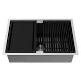 Évier de cuisine à montage sous plan VIGO Mercer, acier inoxydable, 30 po Overhead_Plunge