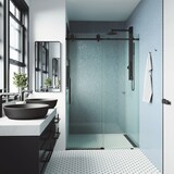 Porte de douche VIGO Elan Cass Aero, verre transparent, 60 x 76 po Front_Flat