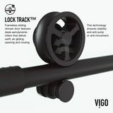 VIGO Elan Cass Aero Clear Shower Door, 60-in x 76-in CloseUp