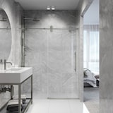 Porte de douche sans cadre VIGO Elan, 60 x 74 po Front_Flat