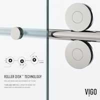 VIGO Elan Frameless Shower Door, 60-in x 74-in CloseUp