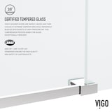 VIGO Elan Frosted Shower Door, Right, 60-in x 74-in CloseUp