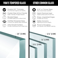 VIGO Elan Clear Shower Door, 68-in x 74-in, Matte Black Composite_or_Mixed