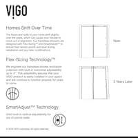 VIGO Luca Clear Shower Door, 60-in x 74-in Composite_or_Mixed