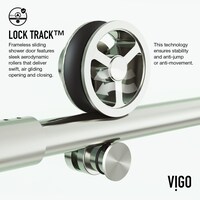 VIGO Elan Cass Aero Clear Tub Door, 60-in x 60-in CloseUp