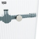 VIGO Elan Fluted Tub Door, Left, 60-in x 66-in CloseUp
