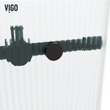VIGO Elan Fluted Tub Door, Right, 60-in x 66-in CloseUp