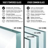 VIGO Elan Clear Soft Close Tub Door, 60-in x 66-in, Matte Black Composite_or_Mixed