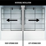 VIGO Elan Clear Sliding Tub Door, 60-in x 66-in, Matte Black Composite_or_Mixed