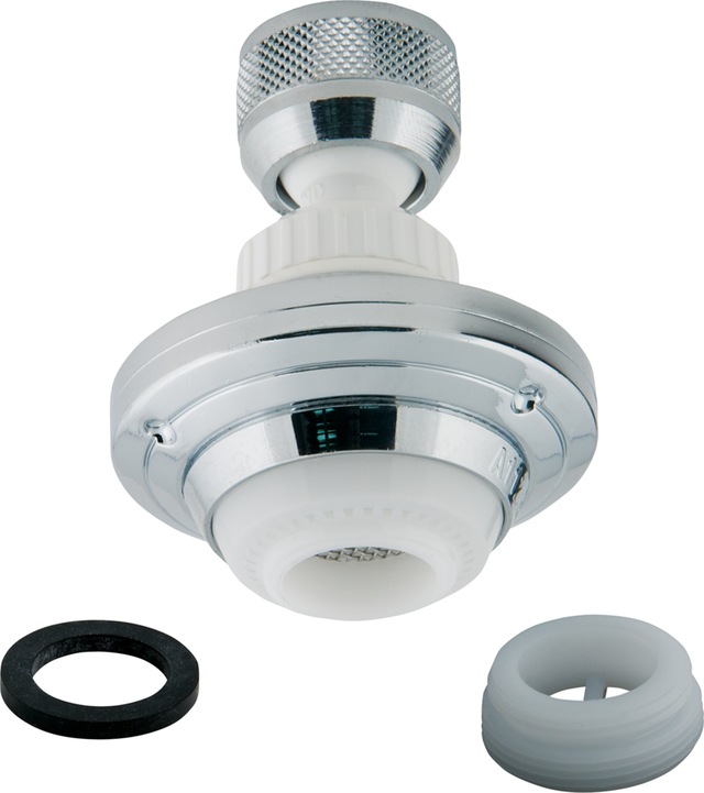 Dual Swivel Aerator, Deluxe, Chrome/ White Canadian Tire