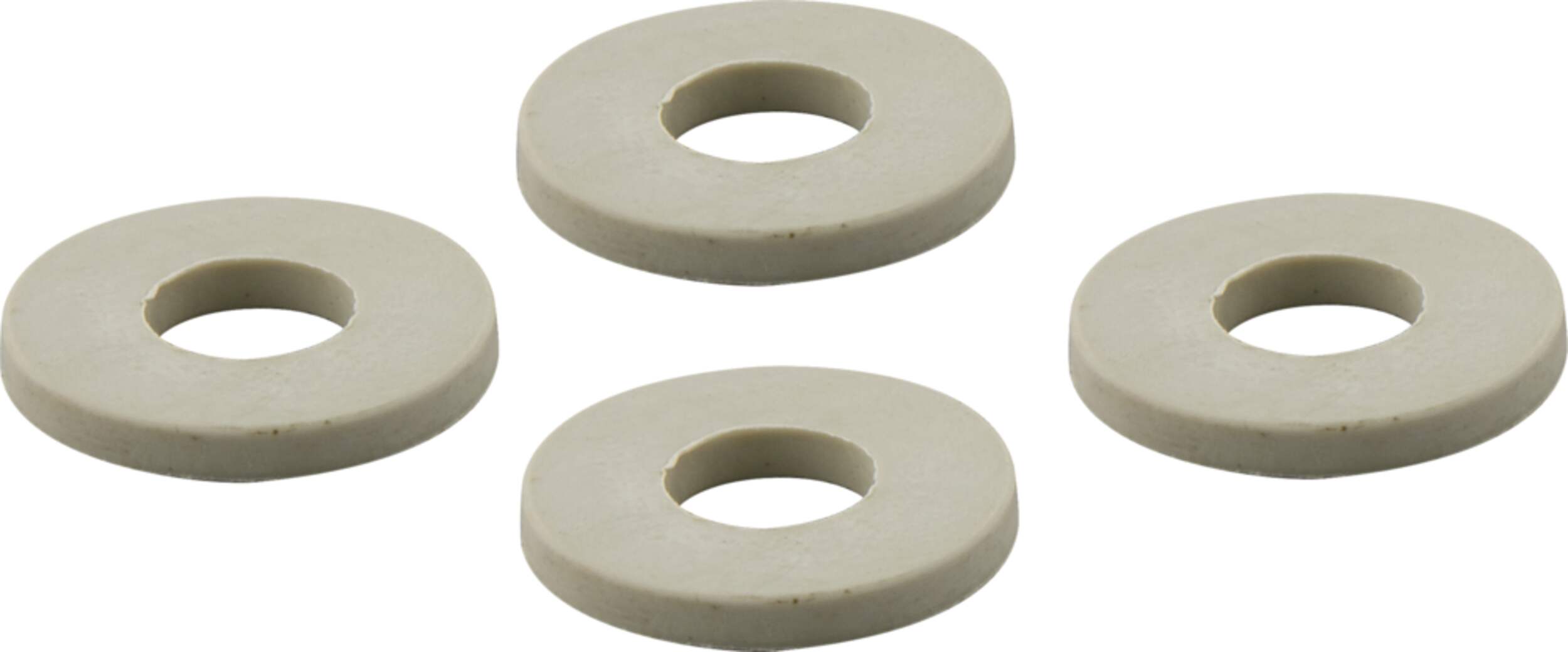 Rondelles de charnière de siège de toilette inclinable PlumbShop, blanc, paq. 4 Front_Elevated