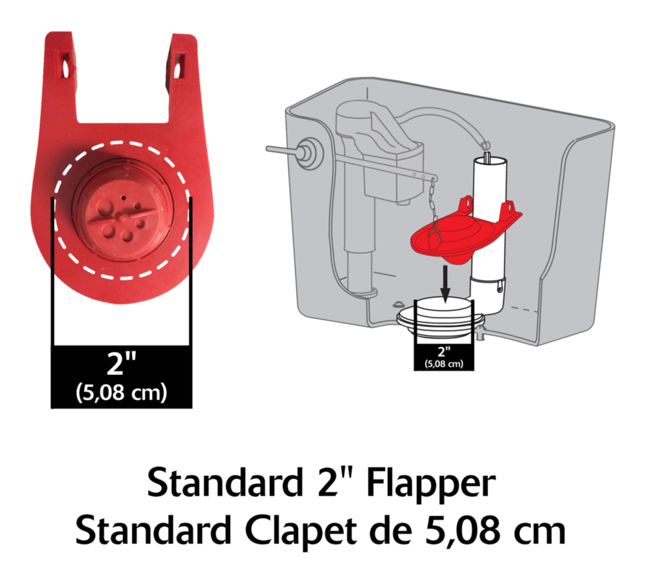 Korky QuietFILL Platinum Fill Valve & Toilet Flapper Kit, 2in