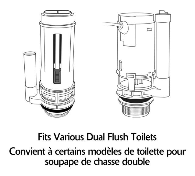 Korky Universal Dual Flush Toilet Seal Kit, Assorted Sizes, 3pk