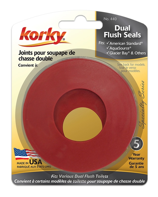 Korky Universal Dual Flush Toilet Seal Kit, Assorted Sizes, 3pk