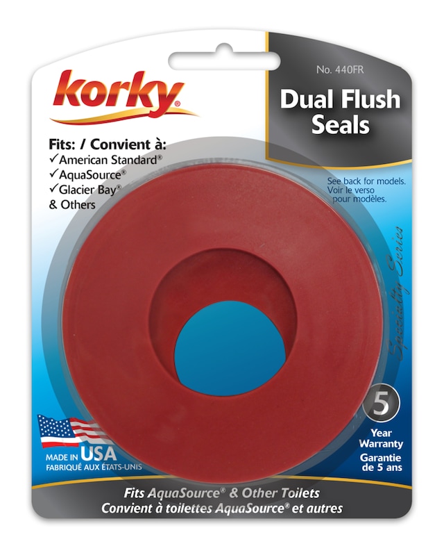 Korky Universal Dual Flush Toilet Seal Kit, Assorted Sizes, 3pk