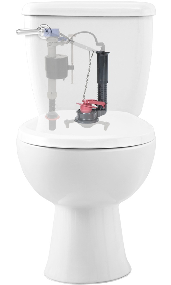 Fluildmaster Toilet Flush Valve Kit with Toilet Flapper, 2in