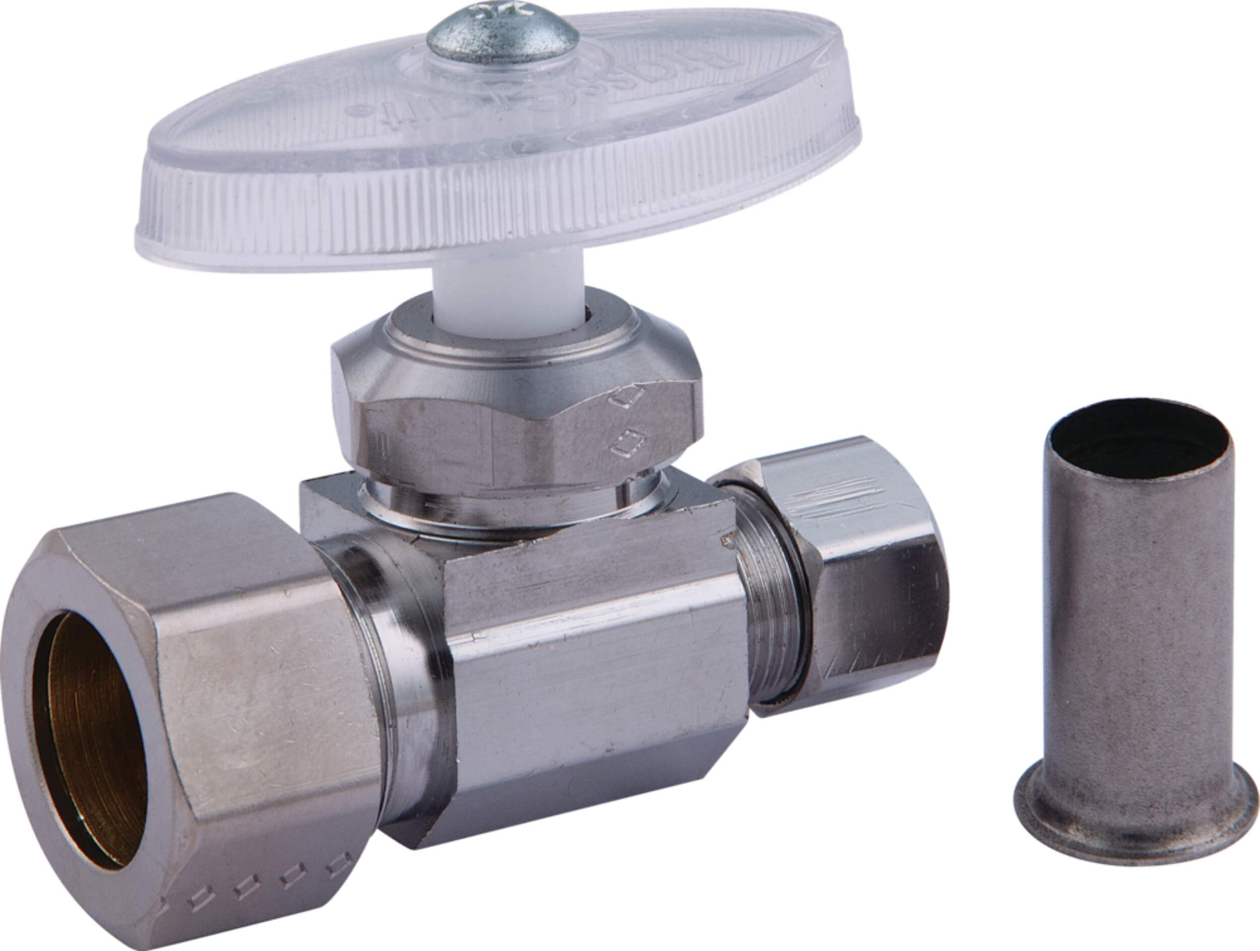 PlumbShop Straight Valve, 1/2-in Nom. PEX Comp. x 3/8-in O.D Composite_or_Mixed