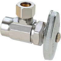 BrassCraft Chrome Angle Valve, 1/2-in Nom. Sweat x 3/8-in OD Comp.