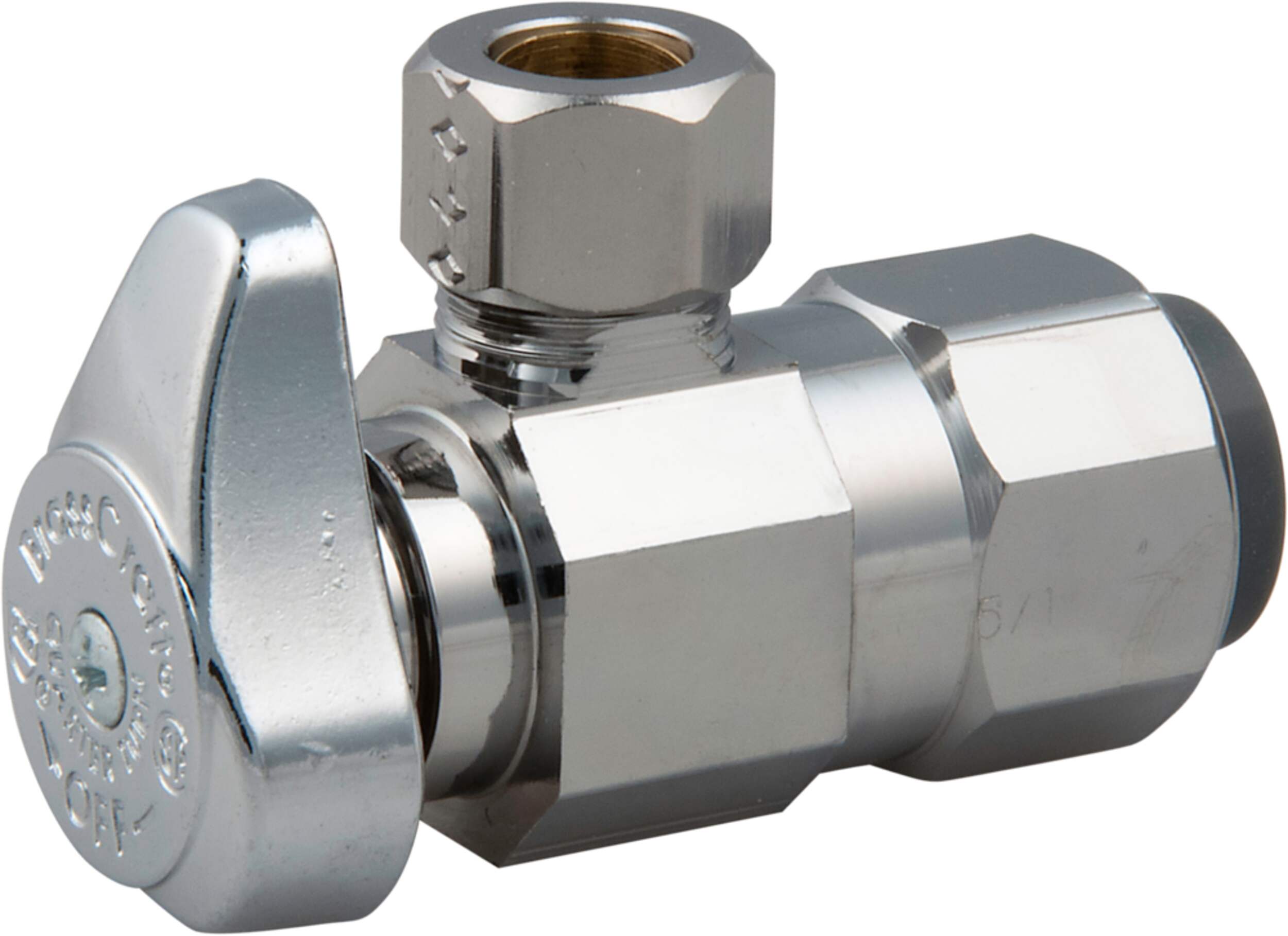 BrassCraft Angle Valve, 1/2-in PNC x 3/8-in Front_Angled_Left