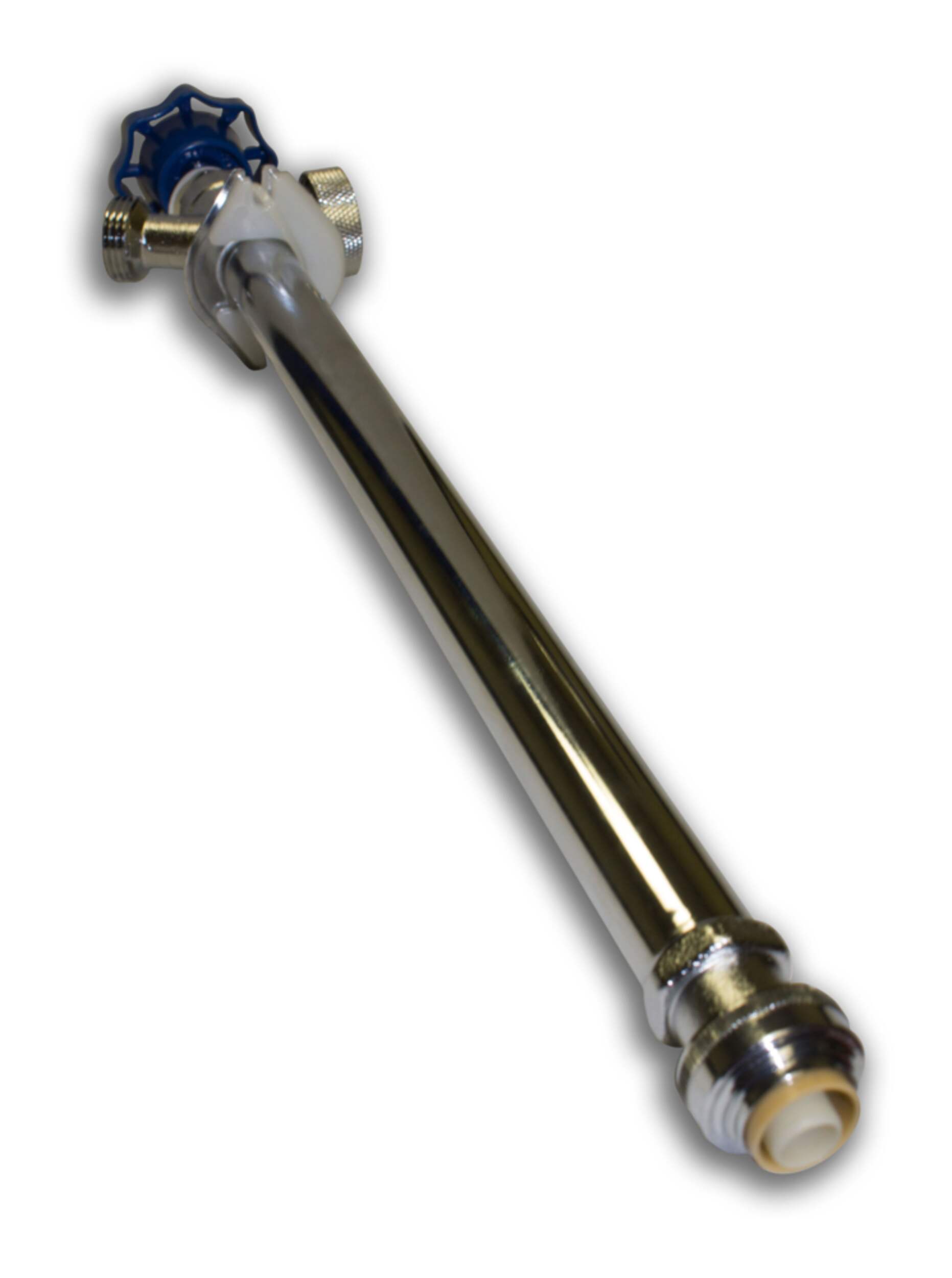 Waterline Push'NConnect Wall Hydrant with Vacuum Breaker, 1/2 x 12-in Back_Angled_Left