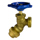 Waterline Push N' Connect Boiler Drain Valve with Flange, 1/2-in Push x 3/4-in Male Hose Thread Front_Elevated