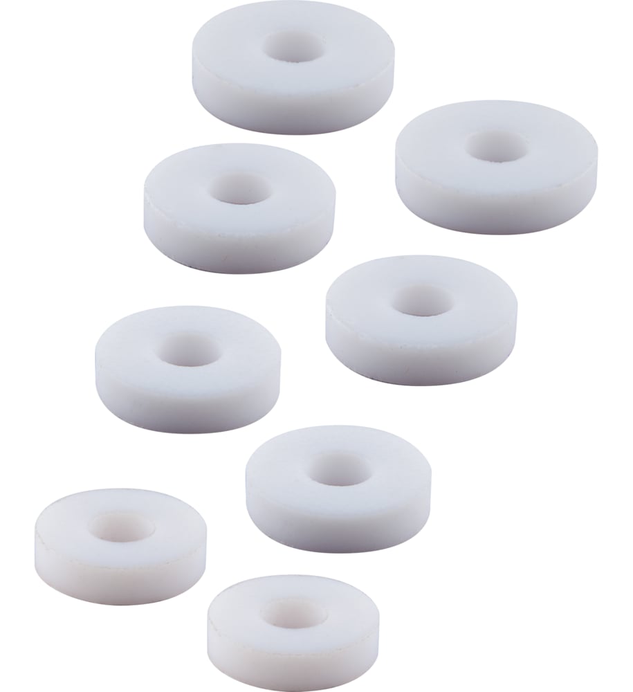 Flat Faucet Washer Assortment, White, 1/4S, 1/4M, 1/4R, 1/4L