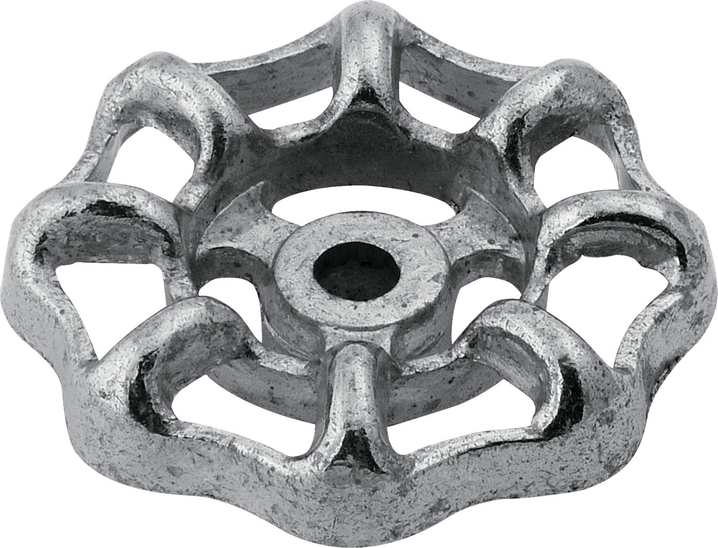 PlumbShop Cast Metal Lawn Faucet Wheel Handle, 2-in Diameter, 1-pk Front_Elevated