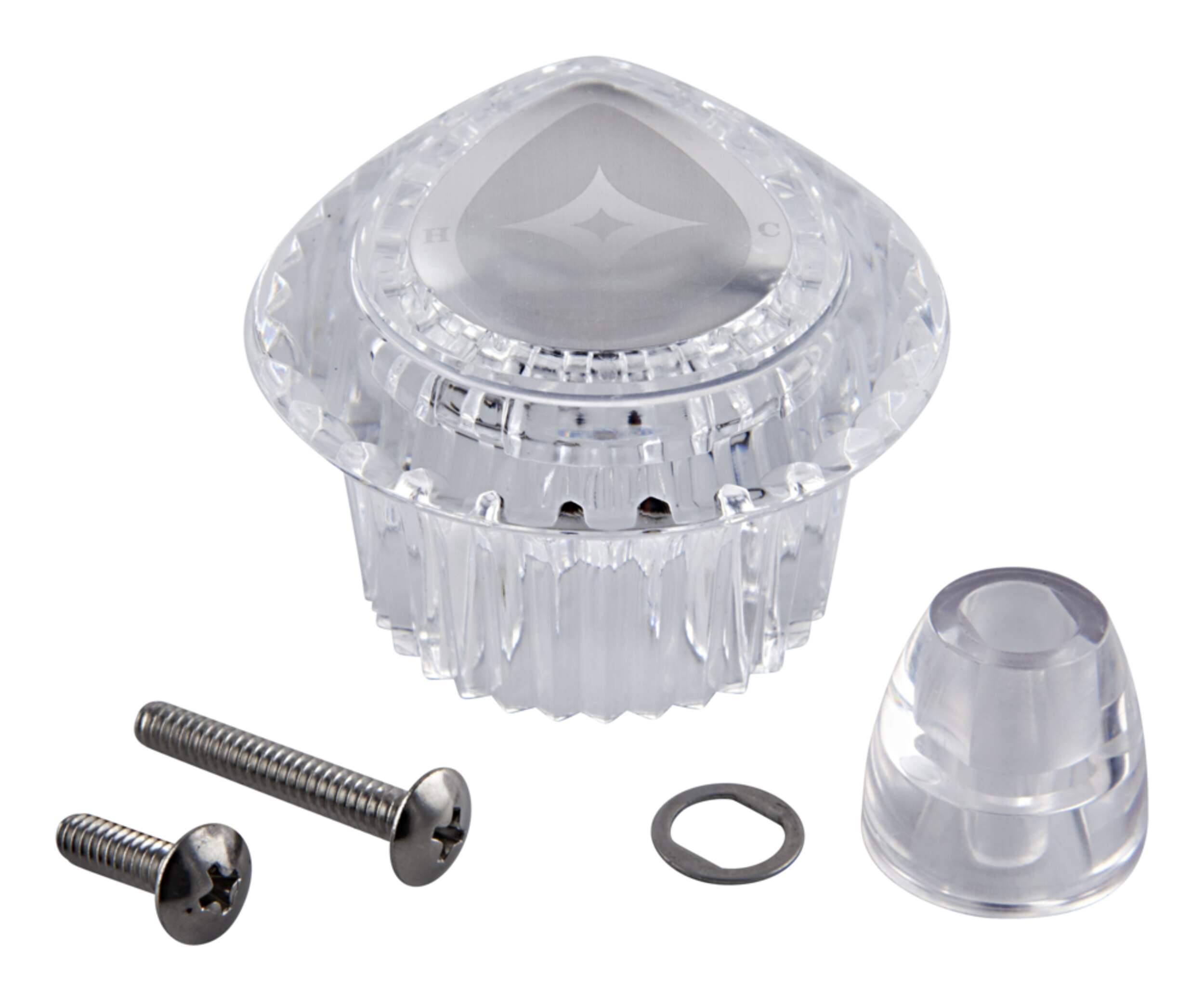 Poignée de robinet PlumbShop Moen, acrylique, paq. 1 Composite_or_Mixed