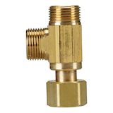 PlumbShop Brass Retro Fit Valve, 3/8 x 3/8 x 3/8-in, 1-pk Front_Flat