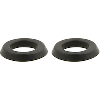 Rondelles pour siège de robinet PlumbShop Crane, caoutchouc, noir, paq. 2 Front_Elevated
