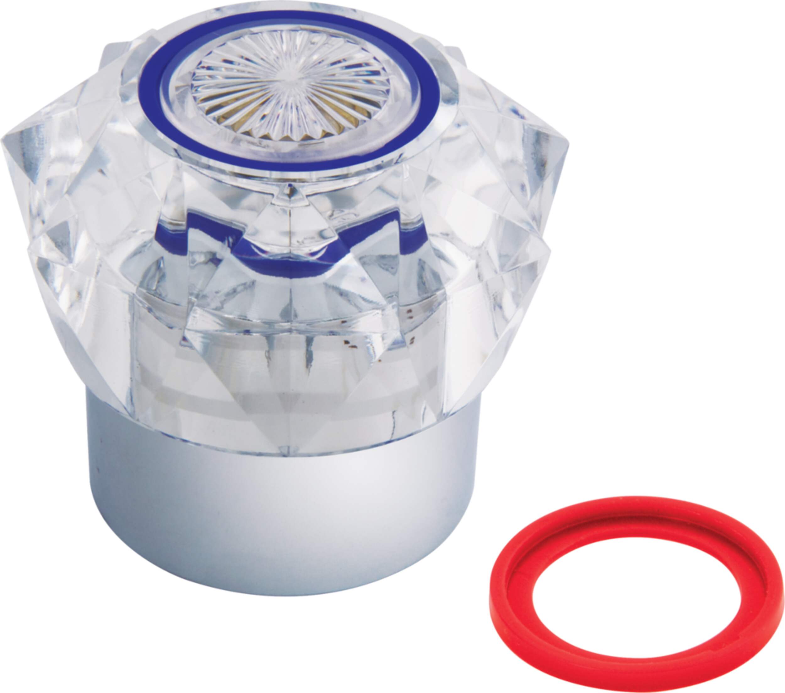 PlumbShop EMCO Sapphire Handle Insert Button Set, Acrylic, Large Front_Elevated