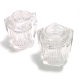 PlumbShop Handle Insert Button Set, Clear, Acrylic, 2-pk Front_Elevated