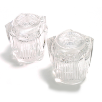 PlumbShop Handle Insert Button Set, Clear, Acrylic, 2-pk Front_Elevated