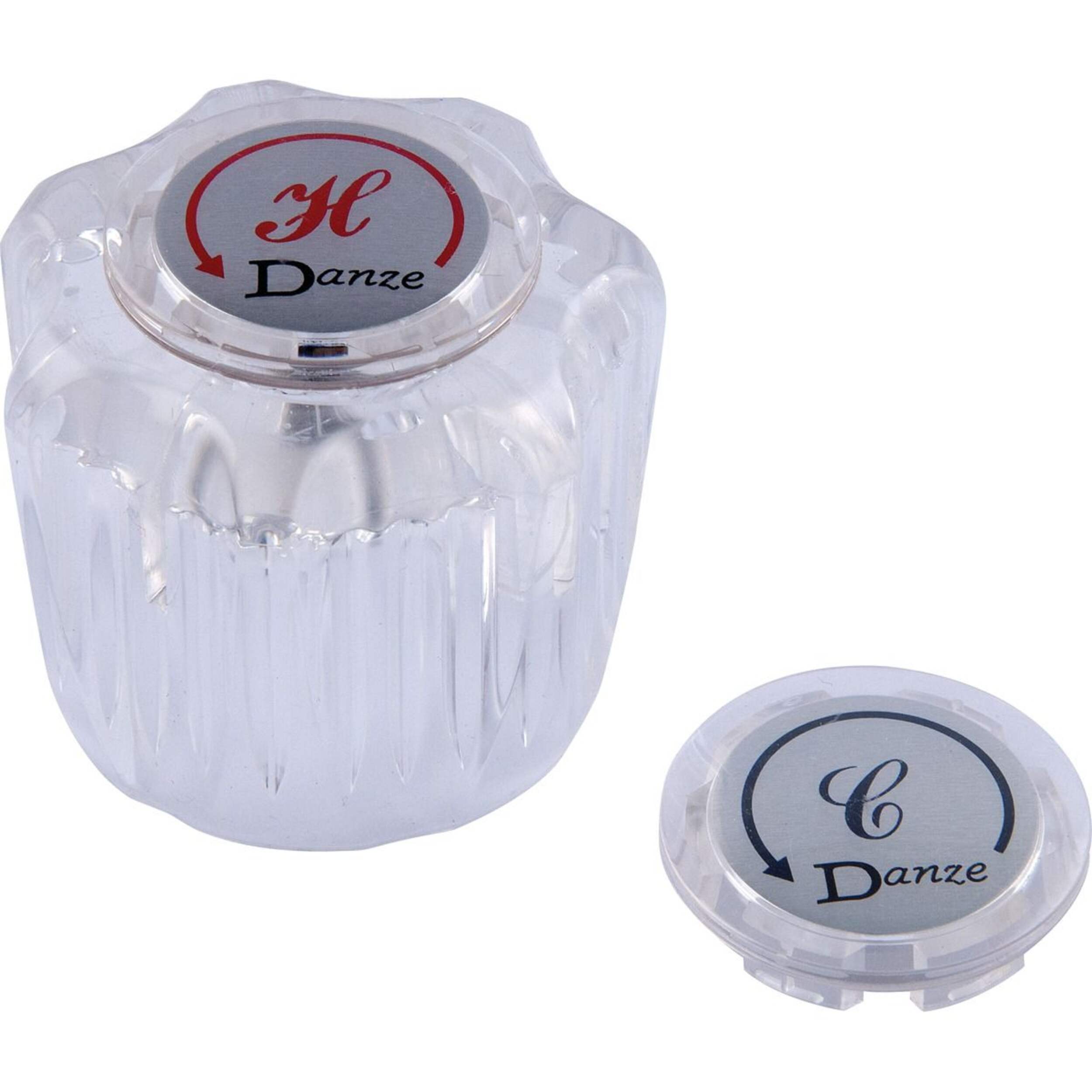 PlumbShop Danze Faucet Handle Kit with Hot and Cold Buttons, Acrylic Composite_or_Mixed