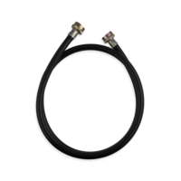 PlumbShop PVC Washing Machine Connector, Black, 5-ft Overhead_Flat