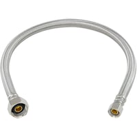 Raccord de robinet PlumbShop, acier inoxydable tressé, 3/8 po comp x 1/2 po FIP x 20 po