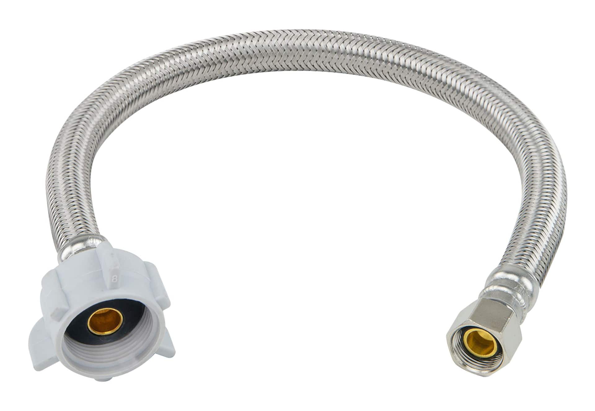 PlumbShop Braided Stainless Steel Toilet Connector, 3/8-in Comp x 7/8-in  Ballcock x 12-in