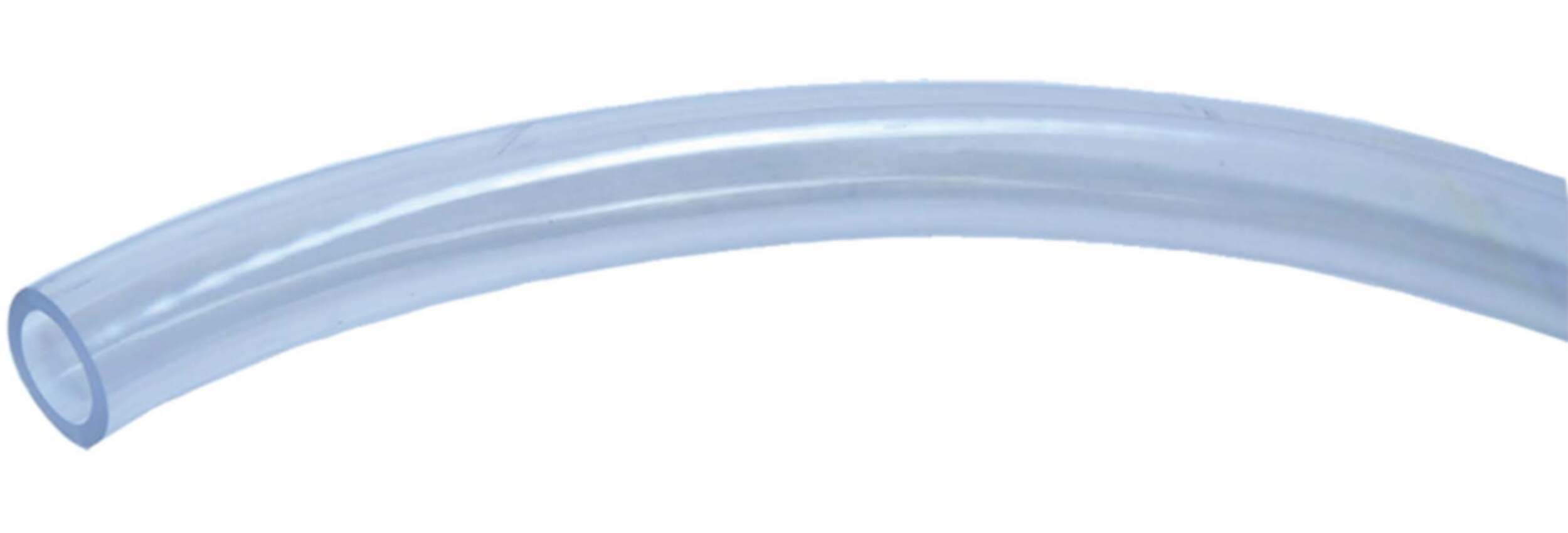 Tube en vinyle PlumbShop, transparent, diamètre intérieur de 0,625 po x diamètre extérieur de 0,75 po x 10 pi Front_Angled_Left