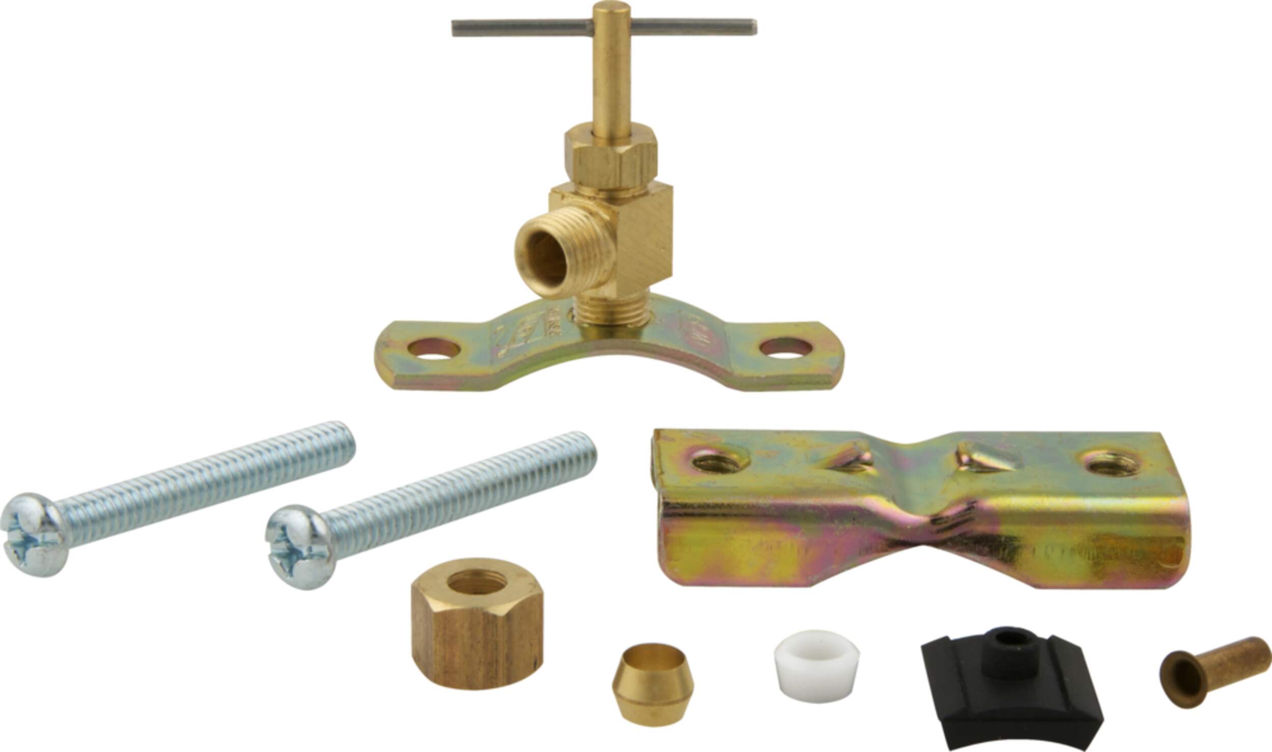 Soupape de robinet à autopoinçonnage PlumbShop, 3/8 po x diamètre extérieur de 1 po Composite_or_Mixed