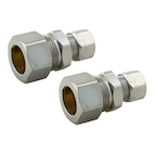 PlumbShop Brass Compression Union Elbow Fitting, 3/8-in OD, 1-pk
