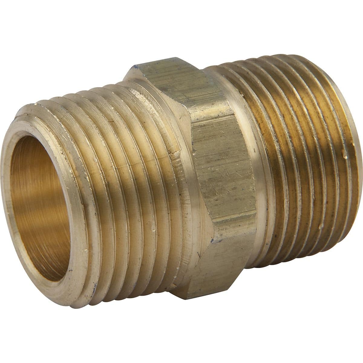 PlumbShop Hex Brass Pipe Nipple, 3/4-in MIP, 1-pk | Canadian Tire