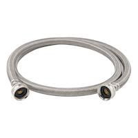 PlumbShop High Pressure Stainless Steel Washing Machine Hose, 48-in Composite_or_Mixed