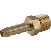 PlumbShop Brass Hose Barb Adapter, 1/4-in MIP x 1/4-in ID Front_Angled_Right