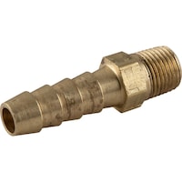 PlumbShop Brass Hose Barb Adapter, 1/8-in MIP x 5/16-in ID Hose Front_Angled_Left