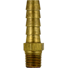 PlumbShop Brass Hose Barb Adapter, 3/8-in MIP x 1/2-in ID Hose