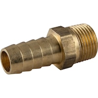 PlumbShop Brass Hose Barb Adapter, 3/8-in MIP x 1/2-in ID Hose Front_Angled_Left