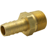 PlumbShop Brass Hose Barb Adapter, 1/2-in MIP x 1/2-in ID Hose Front_Angled_Left
