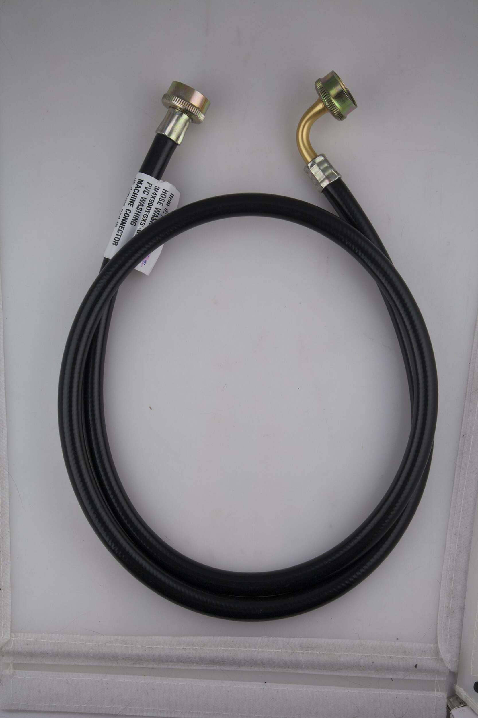 PlumbShop Rubber Iron Pipe Thread 90-Degree End Fit Washing Machine Water Connector, 6-ft Composite_or_Mixed